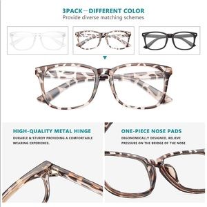 Set if 3 Glasses ultraviolet light coverage